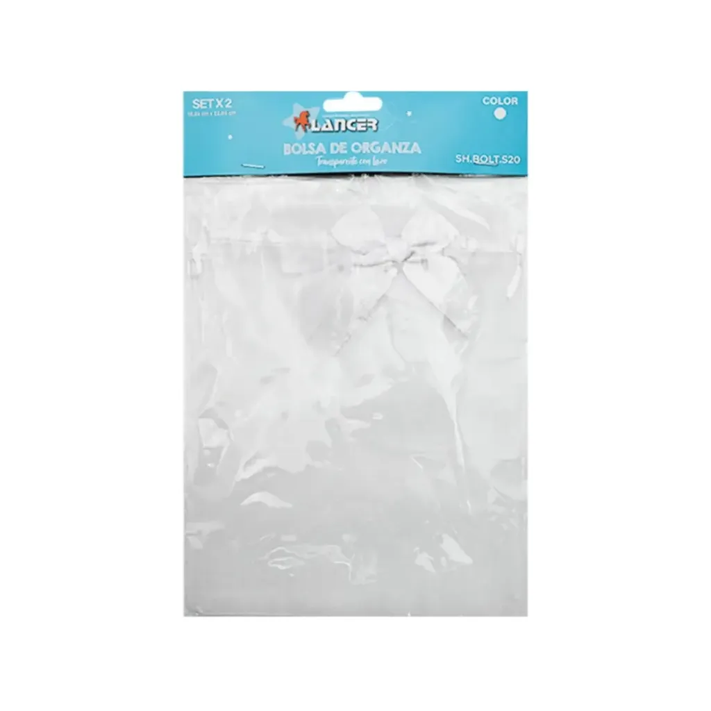 BOLSA DE ORGANZA BLANCA-SX2-15.24X22.86CM