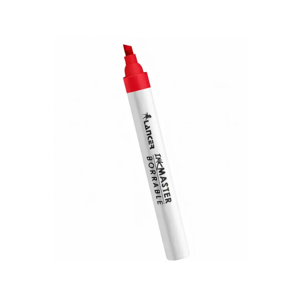 MARCADOR PIZARRA LANCER PUNTA BISEL ROJO