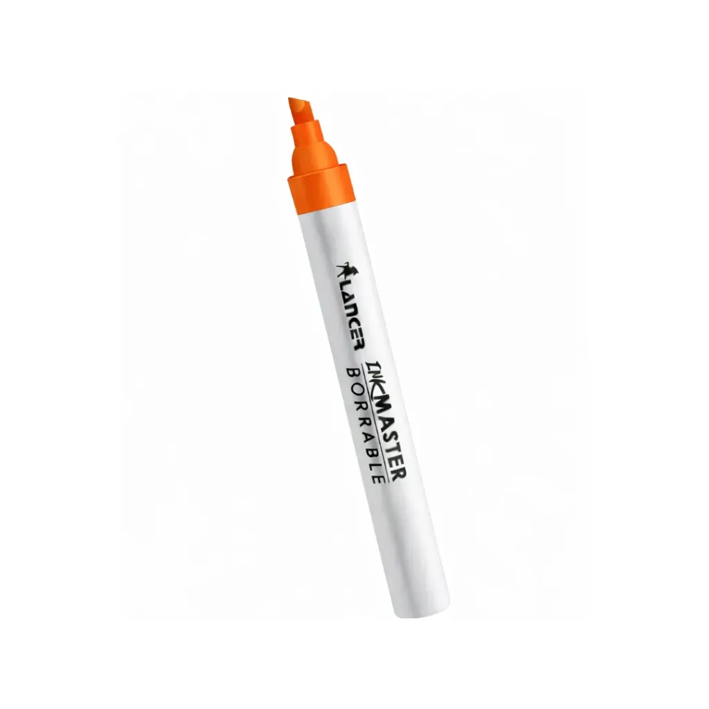 MARCADOR PIZARRA LANCER PUNTA BISEL NARANJA